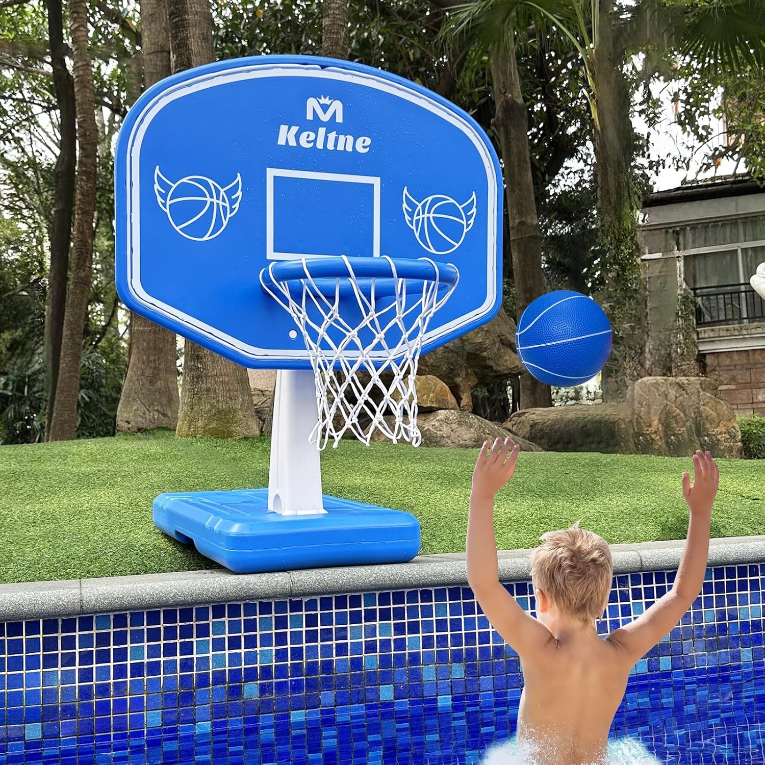 Basketball Hoop - Genişletilmiş Sağlam Tabanlı Büyük Yüzme Havuzu