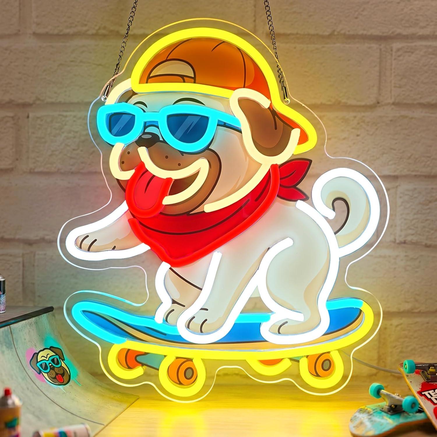 Kaykaycı Köpek Neon Tabelası,  - Skateboard incelemesi ve fiyatı